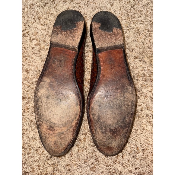 Vintage Cole‎ Haan Loafers 12 N Woven Brown Tassel Slip-On Italy Leather main image 4